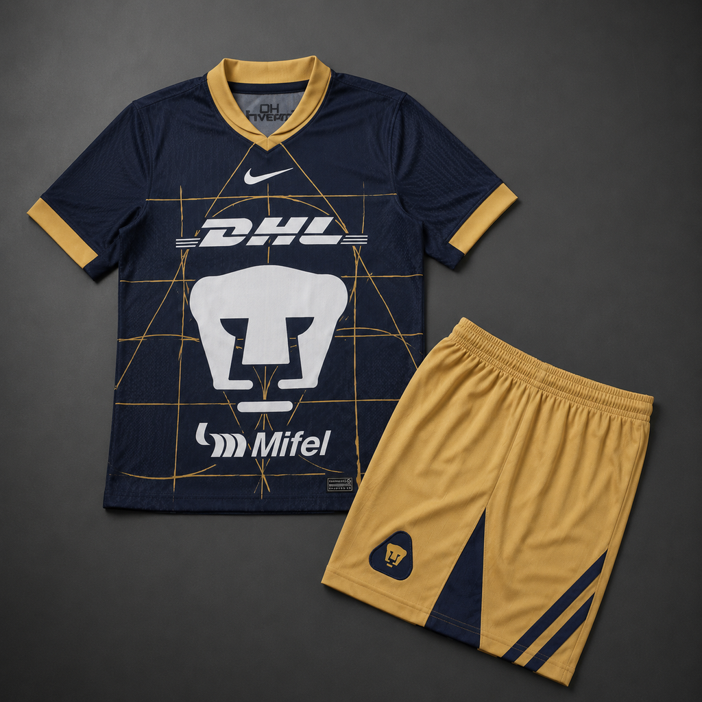 Set Deportivo Fan Azul Marino y Dorado