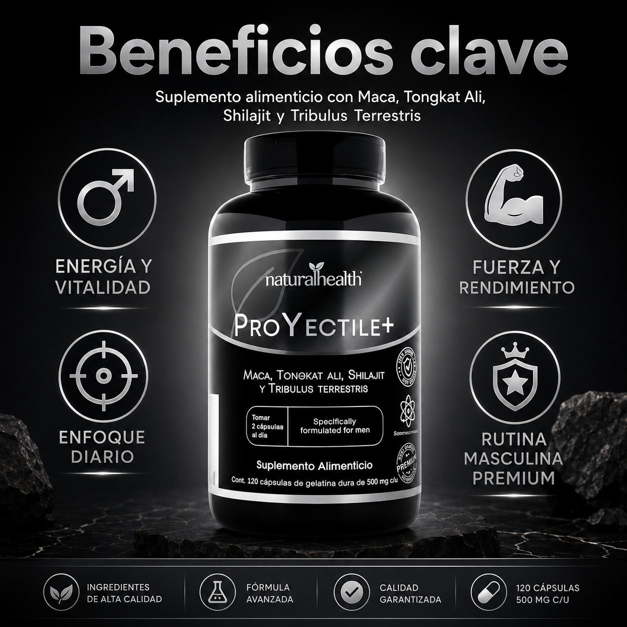 ProYectile+ Energia Hombre 120 Capsulas - foto 6