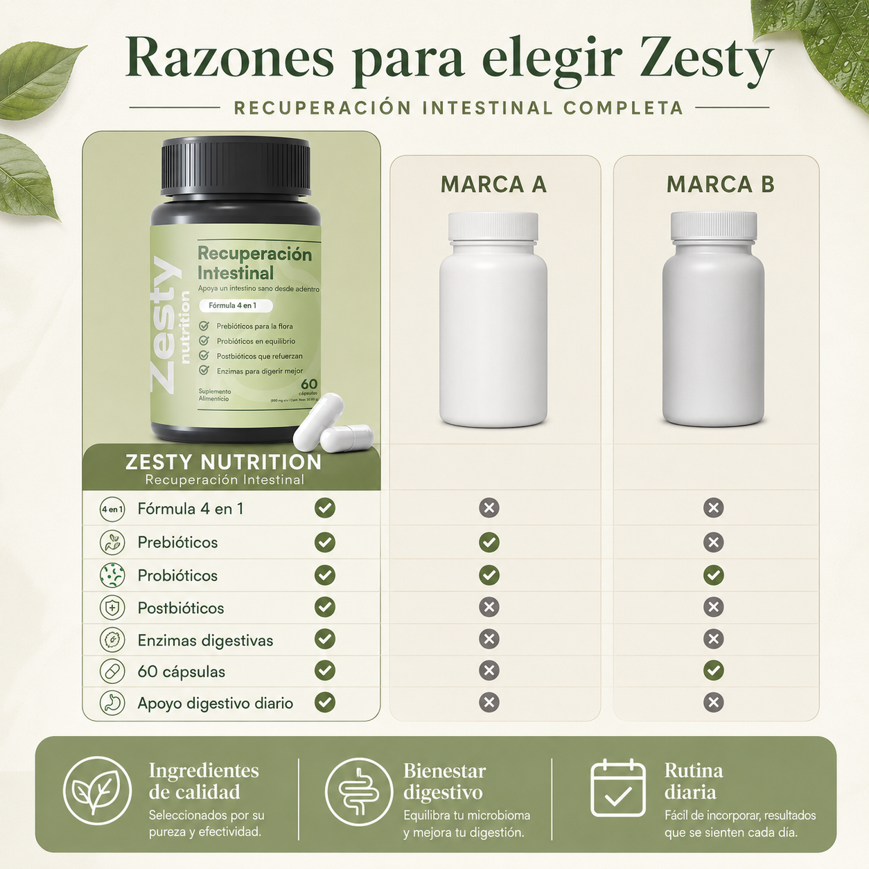 Zesty Balance Intestinal 60 Capsulas - foto 4