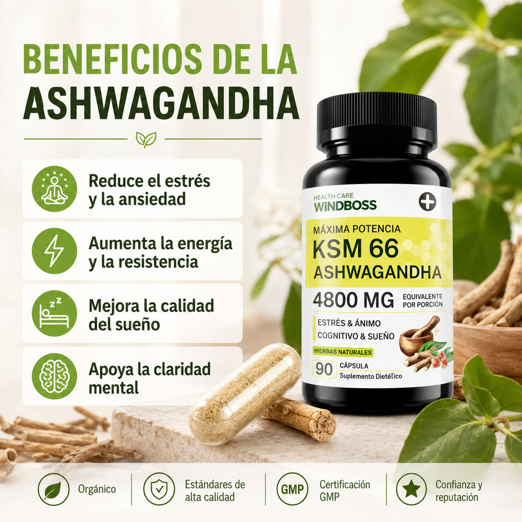 Ashwagandha KSM-66 Balance 90 Capsulas - foto 2