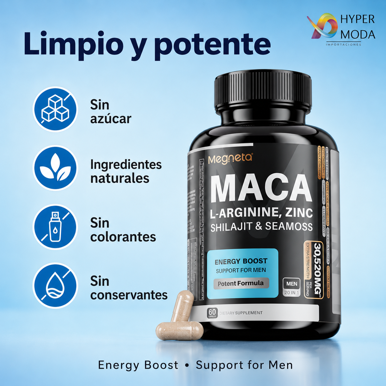 Megneta Maca Hombre 60 Capsulas - foto 3