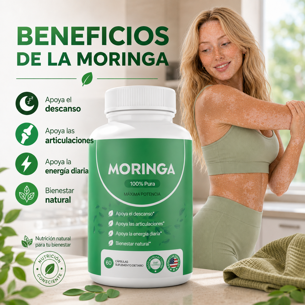 Moringa Natural Balance 60 Capsulas - foto 2