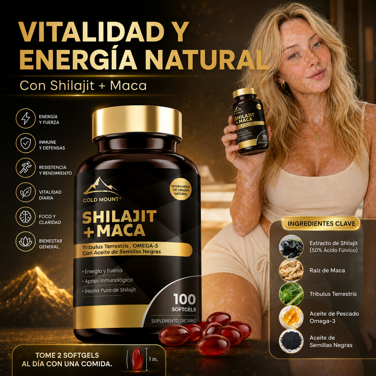 Shilajit + Maca Vital 100 Capsulas - foto 2