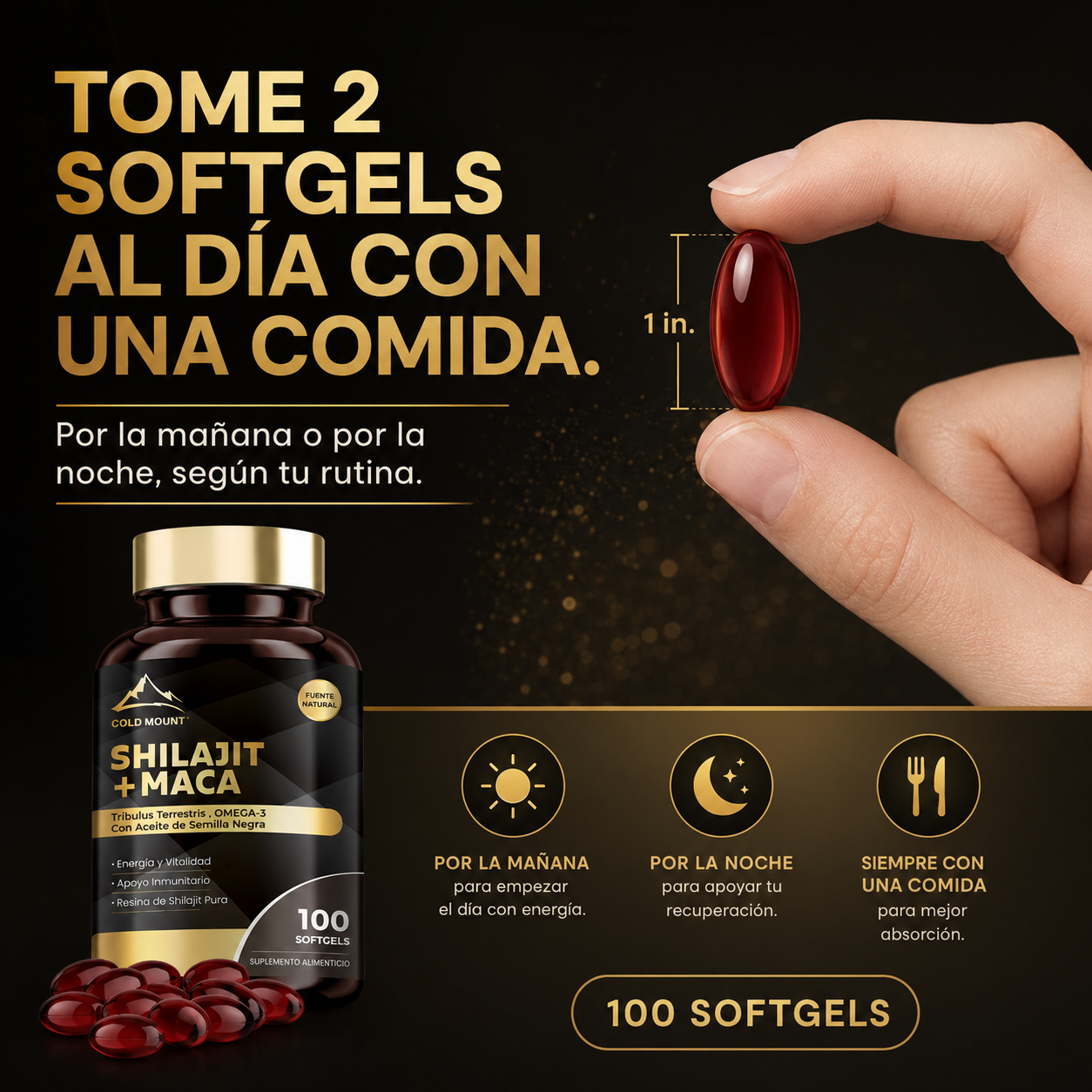 Shilajit + Maca Vital 100 Capsulas - foto 5